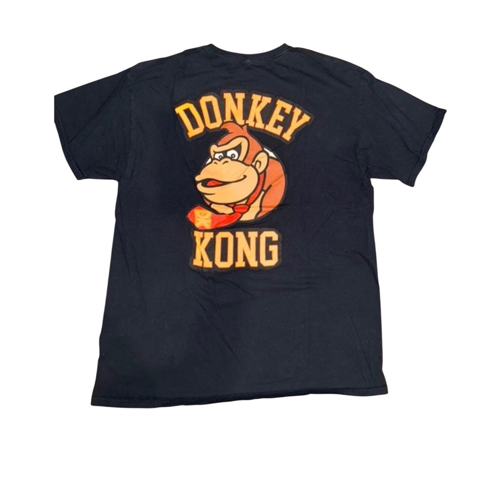 Donkey Kong Nintendo Graphic T-Shirt Gildan Unisex Black Cotton Tee Retro Gaming